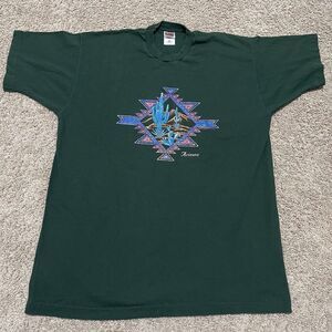 VTG Arizona T Shirt Mens XXL Green Southwestern Desert Cactus Landscape Design